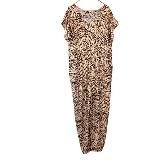 Comfort Code By Cuddle Duds Plus XL Jumpsuit Romper With Pockets Animal Print - Picture 8 of 12